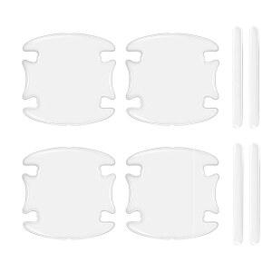 8PCS 차량 후방 스티커 트림 핸들 도어 방지 범퍼 투명 방수 스크래치 보호대 보호대