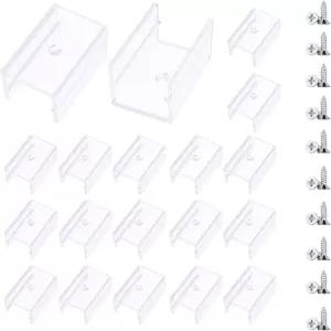FOCMKEAS 20Pcs LED 스트립 라이트 클립 네온 램프 장착 고정 브래킷 062 조명 케이블 실내외용 나사 PC