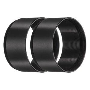 PATIKIL 20mm 망원경 연장 튜브, 양면 어댑터 링 접안 M42 합금 렌즈 x 알루미늄 검은색 0.75mm 2Pcs 액세서리용, 카메라