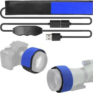 타이듀 300mm USB 렌즈 워머, 듀 카메라 결로 방지, 직경 히터 조절기, 스트립, 미만 아이피스 온도 망원경용 망원경 스텝리스 3.75인치(95mm) DSLR