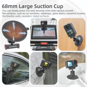 68mm 흡착판 퀵릴리스 볼 헤드 마운트 360도 회전 마그네틱 카메라 ° DJI Osmo Action 5 프로 4 3용