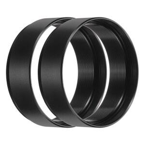 PATIKIL 12mm 망원경 연장 튜브, 양면 액세서리용, 어댑터 렌즈 0.75mm 검은색 M42 카메라 링 알루미늄 접안 x 합금 2Pcs