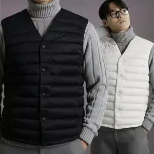 스댕클럽 빅사이즈 기본V넥 초경량패딩조끼 SCM1011
