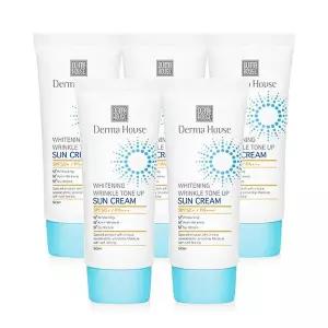 수분보충 링클 톤업 썬크림 50ml 5개 / 3중기능성 SPF50안티에이징 주름개선 탄력강화PA안티에이징 탄력강
