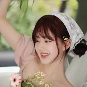 WL (BBT4) 삼각두건 레이스두건 머리에쓰는 머리 스카프 꽃무늬 헤어