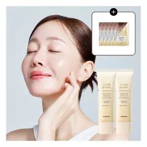 수분보충 [앰플5ml미백 광채 톤업]매스티나 화이트매스틱 모이스처 앰플 선크림 50ml 2개