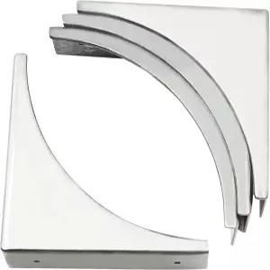 4Pcs 박스 코너 프로텍터 글로바자 장식 금속 실버 커버 테이블 책상용 가장자리 안전 범퍼 가구 가드