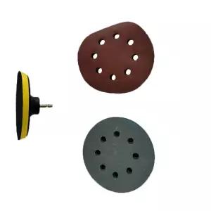 목공 나무 샌딩 전동드릴 8홀 125mm 원형사포