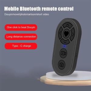 1pcs Type-C 충전형 무선 핸드폰 셀카  셔터 비디오 페이지 터너 블루투스 호환 리모콘