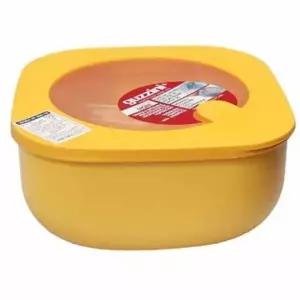 ( )노랑 미니 전자레인지 밀폐용기 450ml 김치 반찬통 냉장고 보관 다용도