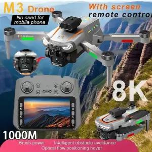 드론액세서리 M3 8K FPV 드론 브러시리스 모터 앱 제어 20분 비행 쿼드콥터 항공기 포지셔닝