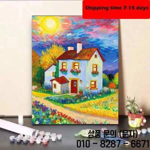 YL 31134 DIY 디지털 유화 손으로 그린 컬러 하우스 장식 거실 교수형