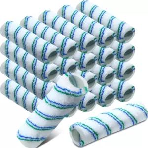 레나레 24팩 페인트 롤러 커버 9 x 1/2인치 극세사 벽 천장 도장용 대형 폴리에스터 냅 가정용 용품 그린
