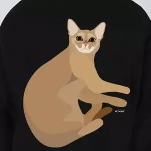 기모맨투맨 야옹이 티셔츠 동물 고양이 키밍 맨투맨 아비시니안