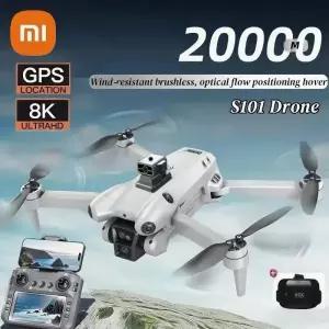 드론액세서리 샤오미 S101 드론 8K HD 전문가용 듀얼 카메라 20000M 5G 와이파이 120 ° 광각 ESC UAV 스크