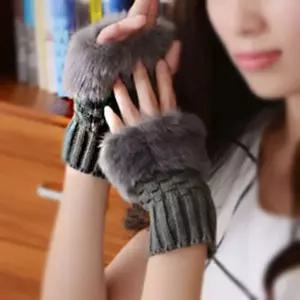 예쁜 귀여운 여성 워머 토끼털 암워머 짧은 핸드 워머