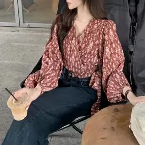 가을 정장 캐쥬얼 프릴블라우스 롱셔츠 남방 편안한