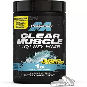 머슬테크 HMB 보충제 000mg 클리어 머슬 42액체 소프트젤 린 및 을 위한 등급 프리 산 근육 분해 감소에
