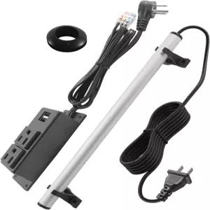 전원 콘센트 키트가 된 기 안전 제습기 막대 고열 수분 조절 AC 및 USB 포트 2개 캐비닛 옷장용 슬림