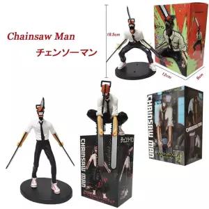 체인소맨 18CM 애니메이션 덴지 피규어 PVC 체인소 헬멧 가동형 파워 마키마 컬렉션