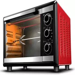 WZUOPG 미니 30L 500W 가정용 오븐 3층 그릴 완전 자동 문 포크 케이크 피자 온도 0250°C 및 20분 머 조절