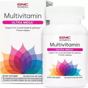 GNC 여성용 울트라 메가 멀티 캡렛 임상적으로 기분 개선 면역 지원 A B C D 철분 바이오틴 텐 프리 타임