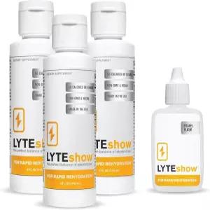 LiteLine LyteShow 무설탕 전해질 보충제 3팩 20인분 빠른 수분 운동 근육 및 에너지를 위한 케토 아연