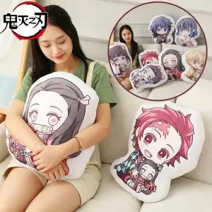 귀멸의칼날 Kawaii Nezuko 귀여워 애니메이션 Tanjirou 베개 인형 귀여운 예쁜 감성 Shinobu 소파 쿠션 12C