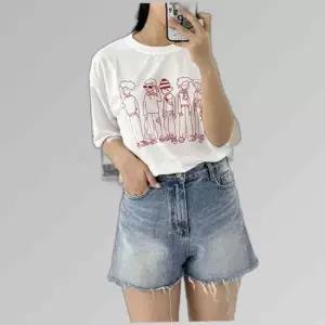 루즈핏 캐릭터 프린팅 반팔티 캐주얼 꾸안꾸룩 데일리