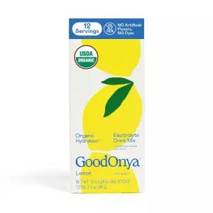 GOODOA 유기 수화 전해질 믹스 된 분말 비O 바이오체크 프리 저설탕 레모네이드 향 인공 향료 없음 스틱 팩