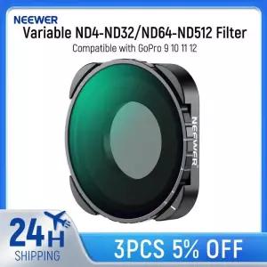 DJI NEEWER 가변 ND4-ND32 필터는 GoPro 9 10 11 12 2-5 스톱호환 HD 멀티 코팅 유리 ND 필터