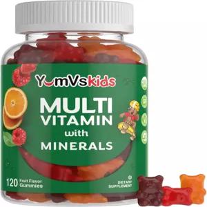 YumVs 멀티 구미 맛 씹을 수 있는 2가지 미네랄과 A C D3 E B6 B2 20개들이(팩) 를 한
