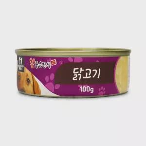 헬로도기 강아지 습식 사료 통조림 간식 유동식 닭고기 100g X 24개