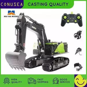 RC카 114 HUINA 1593 582 RC 굴삭기 덤퍼 트럭 크롤러 합금 트랙터 로더 24G 무선 제어 차량용 엔지니어링