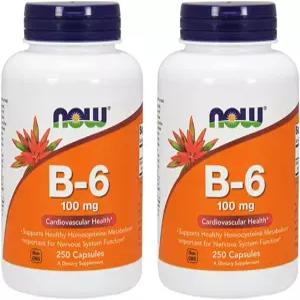 NOW 비타민 B-6 100mg 250캡슐(2팩)