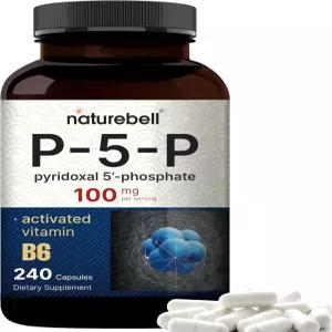 네이처벨 P5P 비타민 B6 1회 제공량 100mg 240캡슐 활성화된 피리독살 5 인산 보충제 - 뇌 및 기억 을 위한