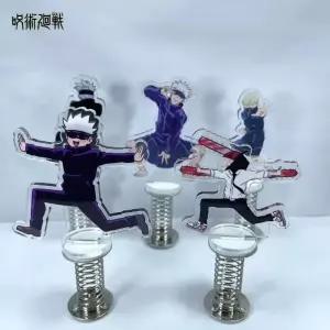 주술회전 10cm 애니메이션 Jujutsu Kaisen 아크릴 그림 봄 흔들리는 머리 Satoru Gojo 데스크 차량용 컬렉