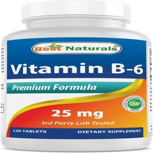 최고의 천연 비타민 B6 25mg 120정(120개들이 1팩)