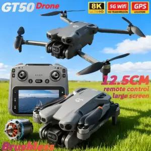 드론 량 GT50 43인치 화면 리모컨 8K EIS 183g 경량 입문용 접이식 GPS 쿼드콥터 성인 여행용