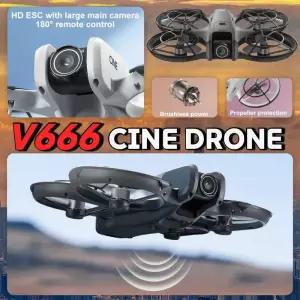 드론 샤오미 V666 미니 4K 프로페셔널 WIFI 5G 장애물 회피 브러시리스 고도 헤드리스 모드 RC 쿼드콥터