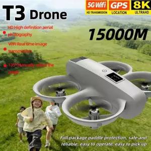 드론 T3 미니 GPS 8K HD 카메라 - 5G WiFi FPV 접이식 쿼드콥터 브러시리스 모터 장애물 회피 기능 성인 RC