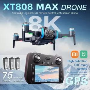 드론 Xiaomi Mijia XT808GPS 4K 전문 HD 듀얼 카메라 8K Dron 브러시리스 모터 5G WIFI FPV 접이식 RC 쿼드