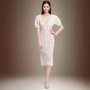 여친 원피스 치마 이너 러블리한 레이스 힙업 브이넥 반팔 나시 인기2