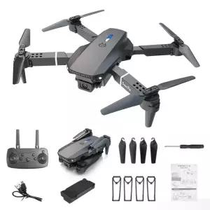 드론 E88 미니 4K HD 카메라 WiFi FPV 접이식 쿼드콥터 성인 RC 항공기