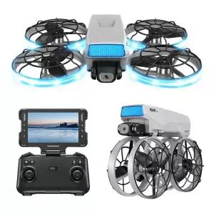 드론 AXNEN XJ2 미니 HD 듀얼 카메라 FPV 접이식 RC 쿼드콥터 아동·입문용 브러시리스 모터 고도 원키 이