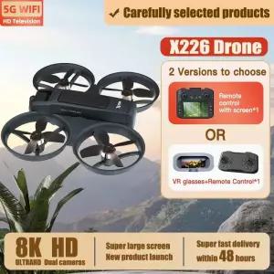 드론 샤오미 X226VR RC 8K 프로페셔널 4K HD 듀얼 카메라 브러시리스 모터 5G WIFI FPV 장애물 회피 쿼드콥