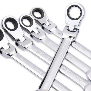 키스패너 세트의 래칫 렌치 손 도구 72 치아 유연한 헤드 미러 마감 6mm-27mm 자동 및 홈 수리 1 개