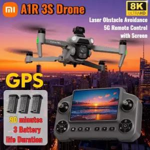 드론 샤오미 A1R 3S GPS 8K 프로페셔널 FPV 브러시리스 레이저 장애물 회피 항공 접이식 쿼드콥터 미니 4K