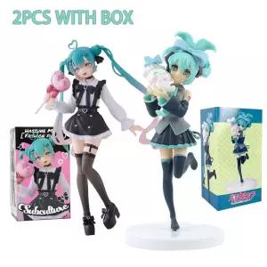 미쿠피규어 하츠네 미쿠 21cm 섹시한 애니메이션 피규어 패션 Subclture 액션 크리스마스 PVC 컬렉션 인형
