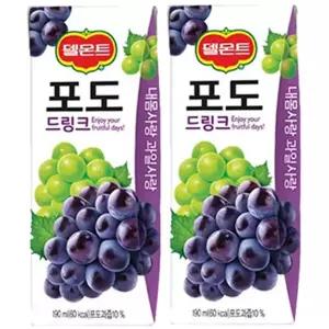 턴인  롯데 델몬트 포도 드링크 190ml x 32개